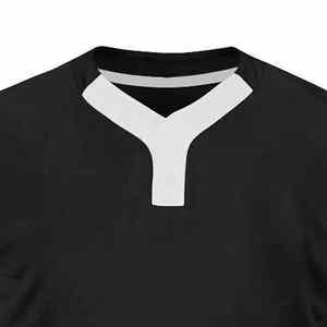 Camiseta de Béisbol con Cuello en V Personalizada con Nombre y Número, Transpirable, de Secado Rápido, Anti-UV, Talla Grande, 100% Poliéster, Uniforme Deportivo para Adultos - Product Image 5