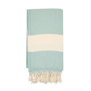 Toalla de Playa Turca 85x170 cm al por Mayor - Monograma Espigado, 100% Algodón Turco, Proveedor OEM para Hoteles, Piscinas y Spas - Product Image 4