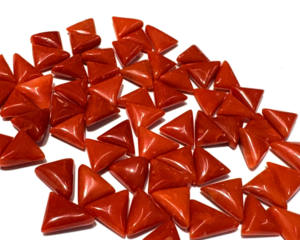 Coral Rojo Italiano Natural de Primera Calidad, Corte Trillón, Piedra Suelta al por Mayor, Cabujón de Coral Rojo para Joyería - Product Image 3