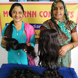 Extensiones de cabello humano de India, extensiones de cabello natural virgen sin procesar alineadas con cutícula - Product Image 6