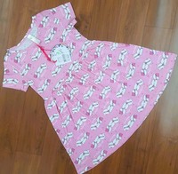 Dessin animé enfants filles point de volant robe enfants vêtements 100% coton inde fête d'anniversaire vacances robes personnalisées 2 à 12 ans