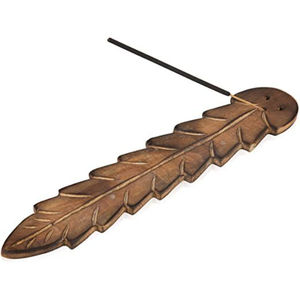 Soporte de incienso de madera artesanal hecho a mano con motivo geométrico tallado para el hogar, templo, uso decorativo tradicional sagrado - Product Image 3