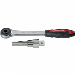 ROTHENBERGER 3/8-1/2-3/4-1 ? Drive Square 1/2 Inch Stepped Wrench Set with <b>Ratchet</b> Shop Tools - Product Image 3
