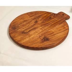 Planche à découper ronde en bois d'acacia massif et bloc à découper WK-26 modèle prêt pour la cuisine - Product Image 1
