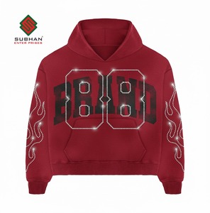 เสื้อผ้าวินเทจสั่งทำพิเศษ ระบายอากาศได้ดี ผ้าฝ้ายถัก 100% สำหรับฤดูหนาว กันน้ำ กันยับ กันลม พิมพ์ลาย ประดับคริสตัล ล้างสีแบบ Acid Wash - Product Image 6