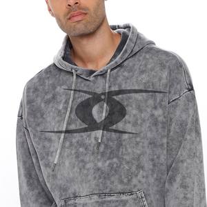 Vintage Acid Wash <b>Men</b> Tracksuits Custom Zip-up <b>Baggy</b> Hoodie Sweatpants <b>Jogger</b> Two Piece Set DTG Print Sweat Suit for Winter - Product Image 5