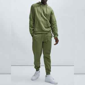 Men Clothing Unisex Pullover Tracksuits Custom Screen Print <b>Jogging</b> Suit Wholesale Custom Heavyweight Cotton Fleece Tracksuits - Product Image 4