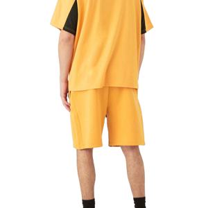 Ensemble de costume 2 pièces pour homme, taille plus, été, style streetwear, polyester/coton uni, t-shirt à manches courtes, shorts respirants - Product Image 5