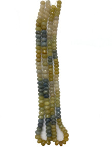 Perles rondes en saphir naturel multicolores en gros pour la fabrication de bijoux, perles rondes polies de qualité AAA, pierres précieuses lisses - Product Image 3