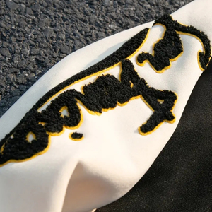 แจ็คเก็ตบอมเบอร์สำหรับผู้ชายแจ็คเก็ตเบสบอลลายกราฟิกปักออกแบบได้ตามต้องการแขนหนังใส่ได้ทั้งชายและหญิงโลโก้ของคุณ - Product Image 2