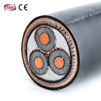 Tres núcleos Triplex URD 25mm 35mm 50mm 70mm 95mm 120mm 150mm 185mm 240mm Cable SWA XLPE/EPR Cables de alimentación de voltaje medio