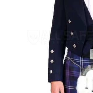 Chaqueta Kilt Prince Charlie de lana de calidad superior con el mejor diseño, gran oferta, MOQ bajo - Product Image 3