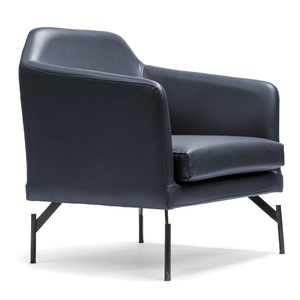 Fauteuil moderne en tissu noir, assise moelleuse, qualité supérieure, luxe, provenance Turquie - Product Image 1