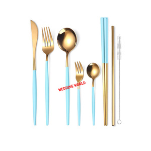 Cubiertos de metal Diseño elegante y de lujo Utensilios de cocina hechos a mano Artículos para el hogar Venta completa Cubiertos de metal - Product Image 1