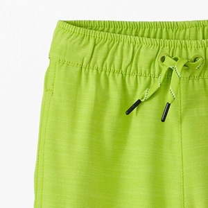 Pantalones cortos de algodón 100% de Color sólido para niños, pantalones cortos informales con cintura elástica y diseño de logotipo personalizado para niños - Product Image 2