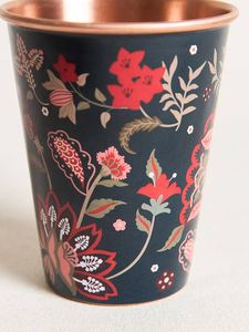 Verre imprimé en laiton fabriqué à la main avec des motifs vintage Verre à shot d'inspiration rétro esthétique - Product Image 6