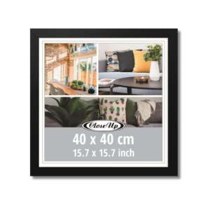 Cadre photo moderne noir 40x40 cm, format A2/A4, forme carrée, en métal aluminium et alliage, pour usage décoratif - Product Image 5