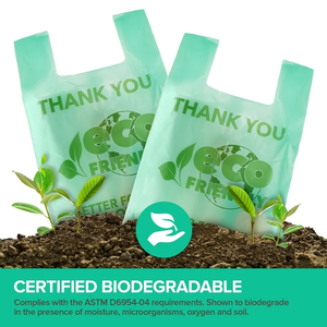 Vente en gros Emballage personnalisé Logo imprimé Écologique Biodégradable Réutilisable Gousset Latéral Sacs en Plastique HDPE/LDPE pour Épicerie - Product Image 5