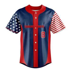 ชุดยูนิฟอร์มเบสบอลสำหรับทีมโรงเรียนและวิทยาลัย เสื้อเบสบอลแบบกำหนดเองพร้อมกางเกงเอวยางยืด ชุดยูนิฟอร์มเบสบอลแบบซับลิเมชั่น - Product Image 2