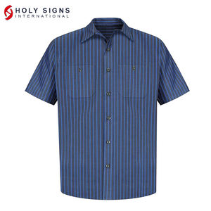 Camisas de Pesca Tejidas de Manga Corta Transpirables de Algodón para Hombre, Ropa de Trabajo Informal, Nueva Colección 2024, Certificación CE, Resistentes al Viento y de Secado Rápido - Product Image 4