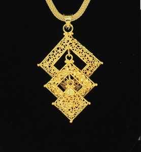 Joyería de oro de enchapado en oro, conjunto de joyería de estilo africano tradicional - Product Image 2