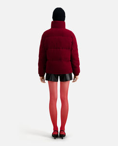 2025 New Arrival Women's High Quality <b>Velvet</b> Puffer Jacket Custom Printed <b>Quilted</b> Coat Fashionable New Design for Autumn Winter - Product Image 4