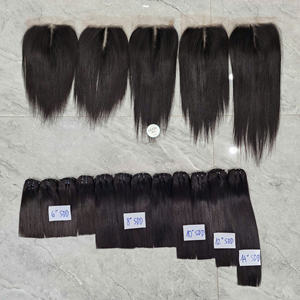 Sin procesar 100 humano crudo vietnamita virgen hueso recto Paquete de cabello virgen vendedor de cabello al por mayor extensión de cabello - Product Image 1