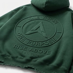 Custom Men's Heavyweight Washed <b>Fleece</b> <b>Hoodie</b> <b>Oversized</b> Distressed Pullover Embossed Logo Streetwear Sweatshirt OEM ODM - Product Image 5