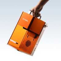 XTool F2 Deluxe Bundle, Grabador Láser de Diodo Portátil de 15W, Nuevo Lanzamiento, Fácil de Usar, para Metal, Madera, Cuero, Goma, MDF, Papel