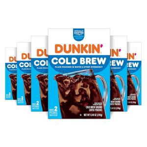กาแฟบดสำเร็จรูป Dunkin' Cold Brew แบบซอง ขนาด 8.46 ออนซ์ กล่องบรรจุ 6 ชิ้น - Product Image 4