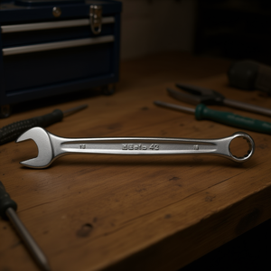 Chiave Combinata Cromata con Estremità Aperta e Anello Piegato - Product Image 3