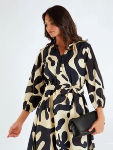 Main indienne bloc imprimé fleuri robe en coton écologique nouvelle mode été décontracté Vintage mariage à la main taille naturelle - Product Image 2