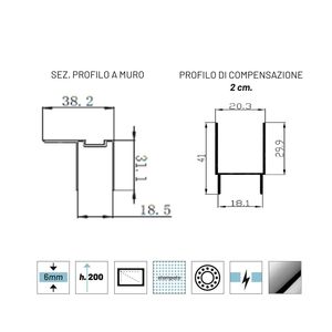IX Flora S154 120 cm ปรับได้ประตูบานเลื่อนแบบเลื่อนได้โครเมียมคริสตัล6มม. พร้อมกล่องอาบน้ำ - Product Image 3