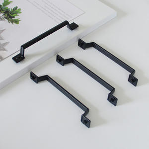 Poignées de meuble et tirants de tiroir modernes en alliage de zinc noir mat de style mid-century – Durables et écologiques pour cuisine, chambre et salon - Product Image 1