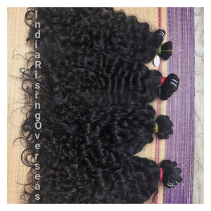 Paquetes de cabello rizado natural sin procesar Extensiones Remy virginales Directo de fábrica Venta al por mayor Tejido de cabello humano suave sin enredos - Product Image 1