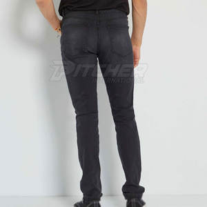 Vente en gros de jeans décontractés légers en coton 100% sur mesure, taille mi-haute, respirants pour hommes, design unique, vente chaude - Product Image 4