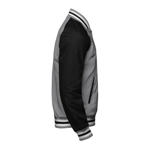Latest Design Men's <b>Covered</b> <b>Button</b> Waterproof Winter Stand Front Varsity Jackets High Quality OEM Services High Selling Product - Product Image 4