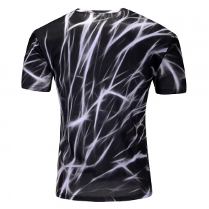 100% Polyester Formal T-<b>Shirt</b> with Contrast Trim Custom Design for <b>Men</b> Plus Size <b>Silk</b> Screen Printed Knitted Fabric - Product Image 5