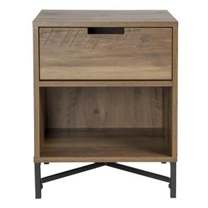 Table de chevet industrielle vintage moderne élégante et luxueuse armoire de chevet pliable en bois et métal meubles de maison de style indien pour la chambre à coucher - Product Image 4