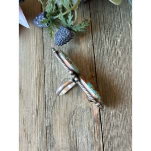 Alfred Martinez #8 Turquoise & Sterling <b>Silver</b> <b>Adjustable</b> <b>Ring</b> - Product Image 4