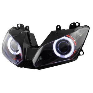 Faro Delantero HID Modificado para Motocicleta con Ojos de Ángel para <span class=keywords><strong>KAWASAKI</strong></span> NINJA 250 <span class=keywords><strong>300</strong></span> NINJA250 NINJA300 - Product Image 1