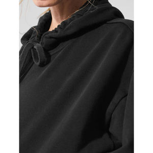 Sudadera de Mujer de Alta Calidad Personalizada con Cuello Redondo Negro, Sudadera de Mujer y Sudaderas con Capucha Deportivas para Mujer - Product Image 3