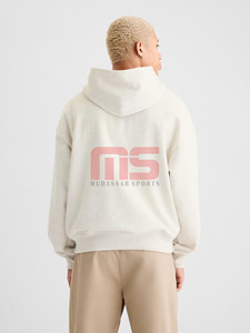 <b>Orange</b> Unisex Hooded <b>Sweatshirt</b> Regular Fit Cotton Fleece Casual Pullover Solid Color Pocket Design Autumn Wear - Product Image 6
