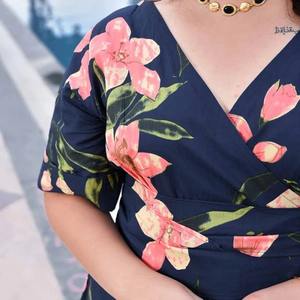 Robe en coton imprimé bloc à la main indienne nouvelle tenue d'été décontractée à la mode avec tour de taille naturel de style doux pour le cadeau de la Saint-Valentin - Product Image 1