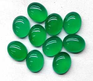 Prix d'usine en gros sur le cabochon d'onyx vert pierre précieuse d'onyx naturel pierre en vrac en lot de cabine d'onyx vert taille ovale - Product Image 4