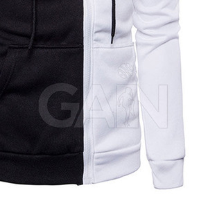 OM/odm เสื้อฮู้ดแบบซิปของผู้ชายวัสดุผ้าฝ้าย100% น้ำหนักเบาระบายอากาศได้ดีเสื้อฮู้ดซิปแบบกำหนดเองพิมพ์โลโก้ - Product Image 6
