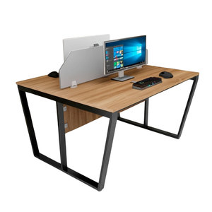 HBTC049 Mesa de Trabajo Contemporánea Minimalista para 2 Personas, 120x120cm, Melamina, Contrachapado, Patas de Ensamblaje para Muebles de Oficina - Product Image 1