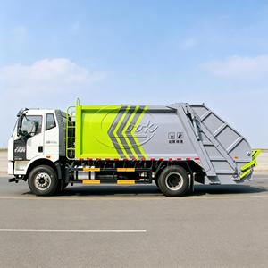 Camion à ordures compacteur de 14 mètres cubes, directement de l'usine, FAW Jie fang 4x2, pour usage municipal - Product Image 5