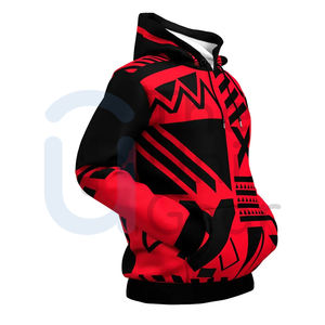 เสื้อฮู้ดแบบเชือกรูดสีแดงเสื้อสเวตเตอร์แบบสวมหัวเสื้อกีฬาผ้าฟลีซจำนวนมากขายส่งโลโก้ตามสั่งผ้าฝ้าย100% - Product Image 3