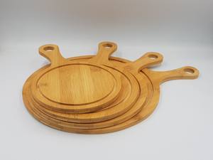 Bandeja de pizza de bambú ecológica Huhipro para restaurantes comerciales 28x18x1 cm y 32x22x1 cm Soporte OEM/ODM - Product Image 4